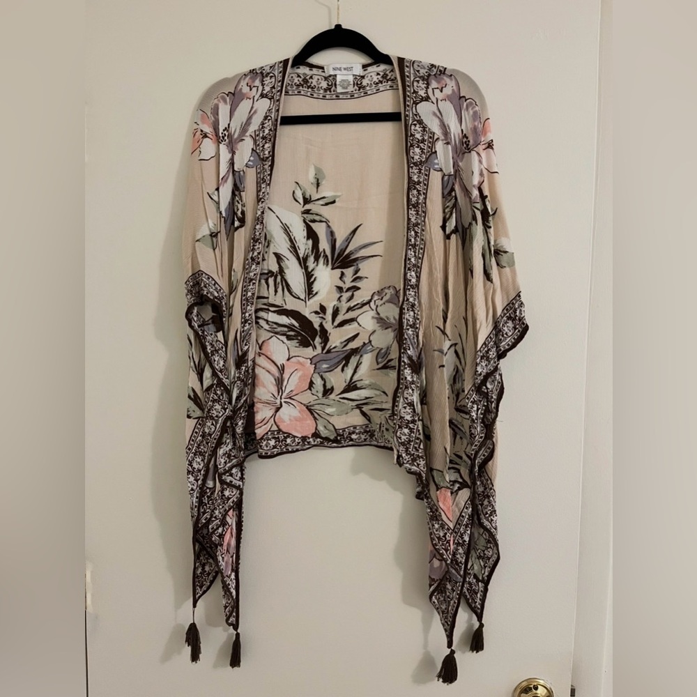 Nine West Brown & Cream Kimono